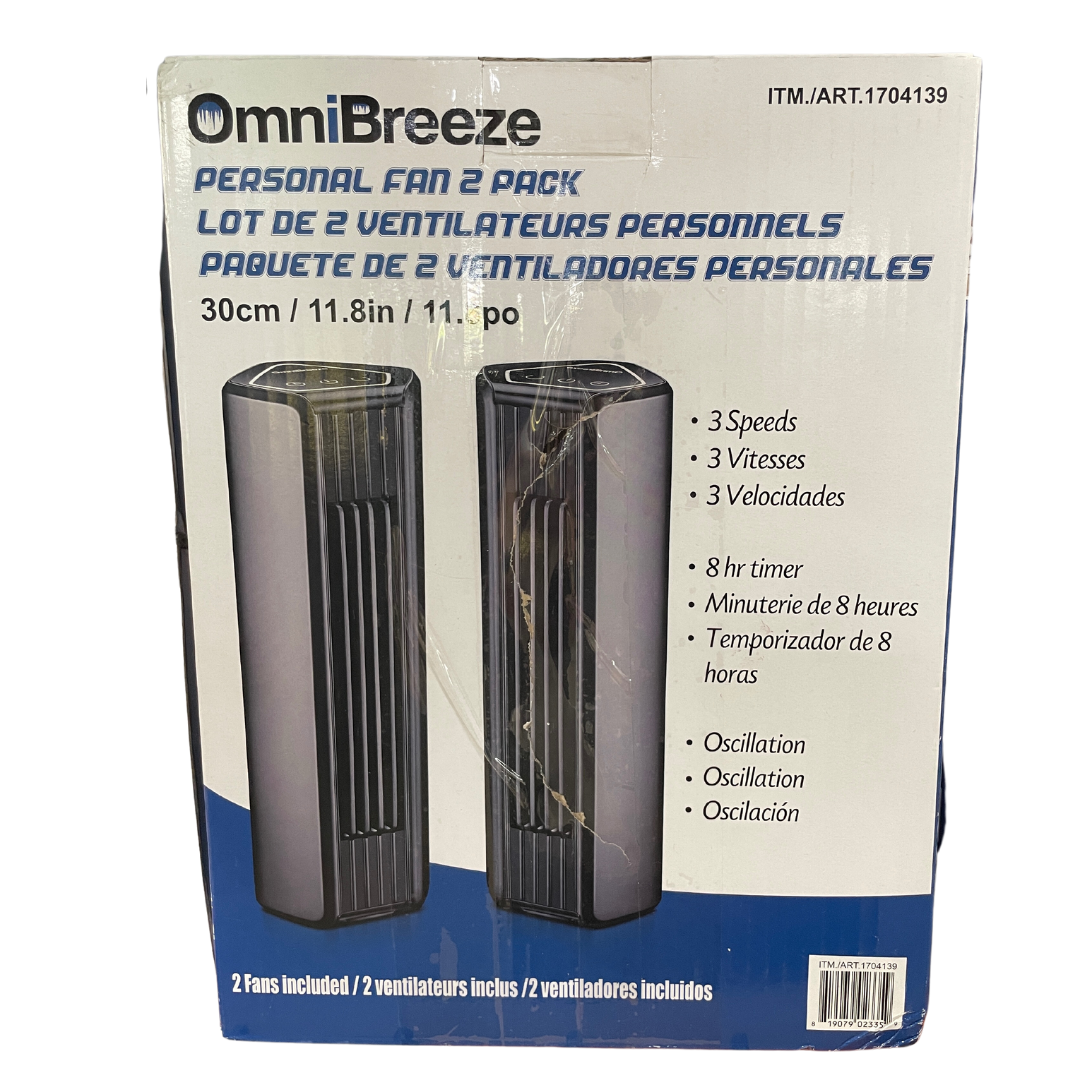 Omnibreeze Personal Fan 2 Pack The LiquiGator