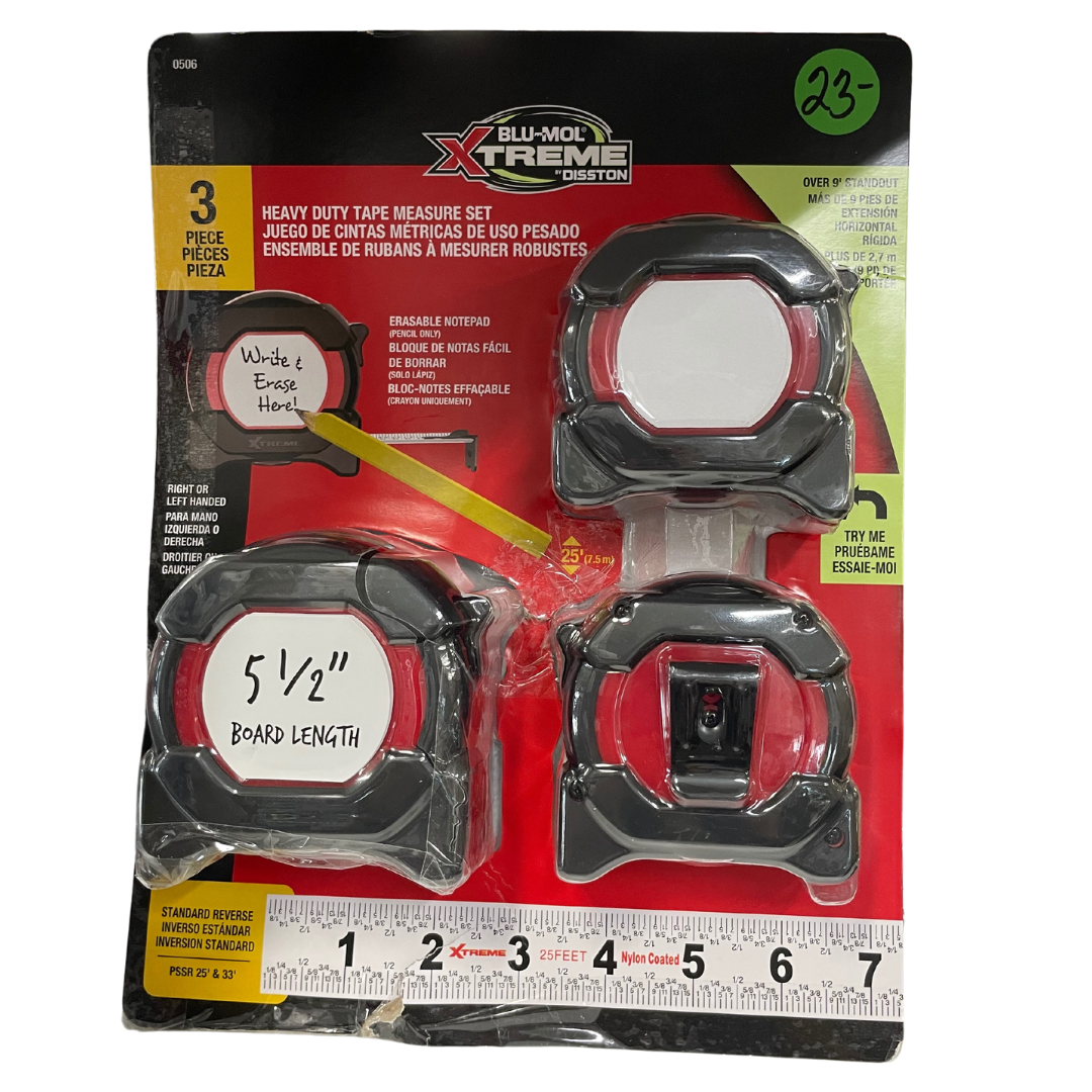 Blu-Mol Xtreme Disston - Measuring Tape - 3 Pack | The LiquiGator